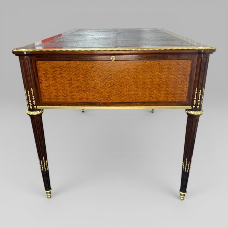 Louis XVI Style Mahogany, Satine & Parquetry Desk by François Linke, No. 484 - Image 9