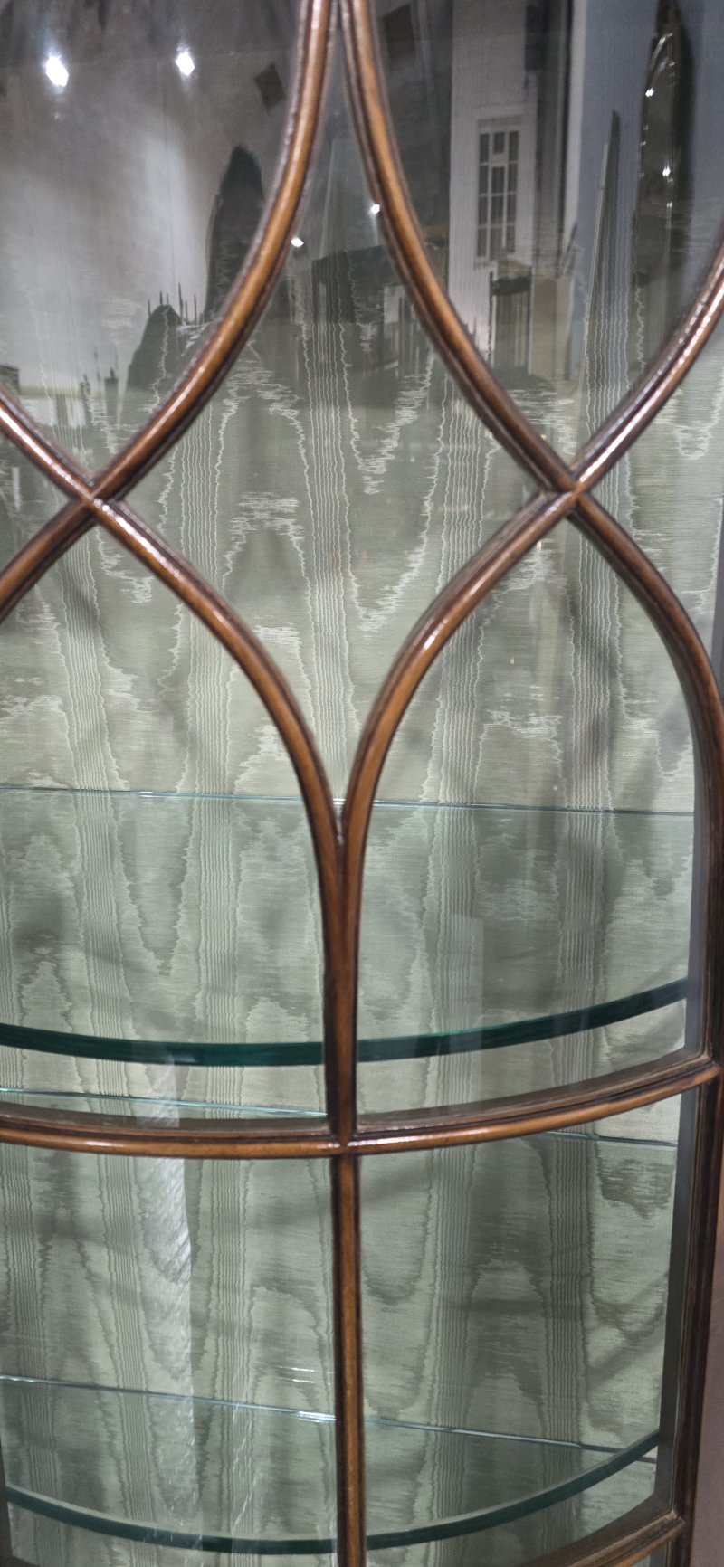 Outstanding Demi Lune Mahogany Display Cabinet - Image 5