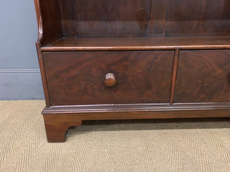 Victorian Mahogany Waterfall Open Bookcase - Image 14