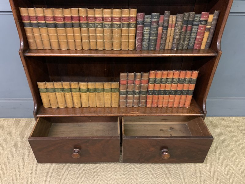 Victorian Mahogany Waterfall Open Bookcase - Image 13