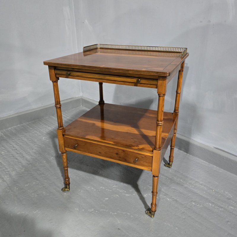 Regency Yew Wood Lamp Table