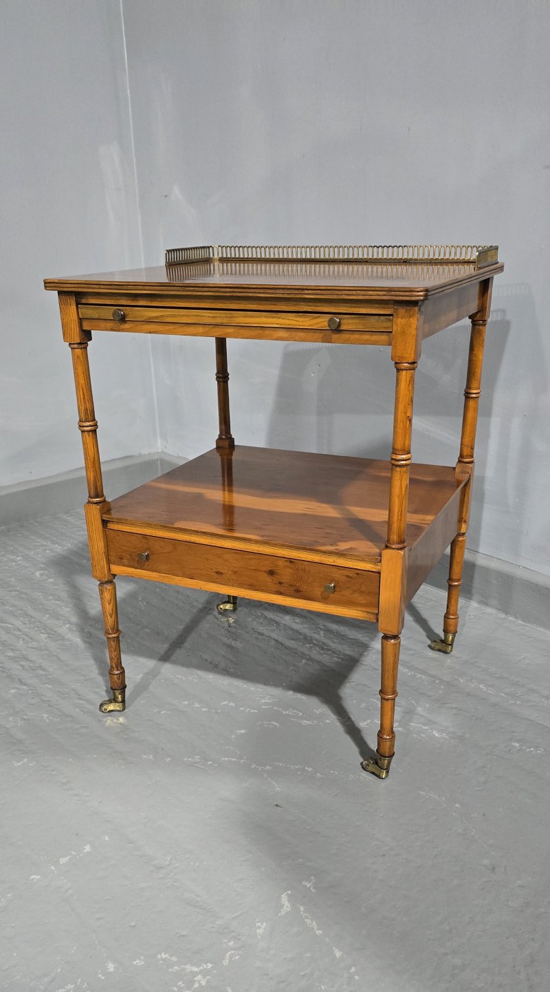 Regency Yew Wood Lamp Table - Image 4