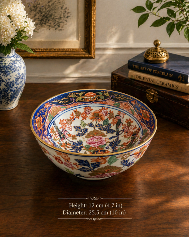 Antique Japanese Imari Porcelain Bowl Decorative Meiji Period Centrepiece - Image 2