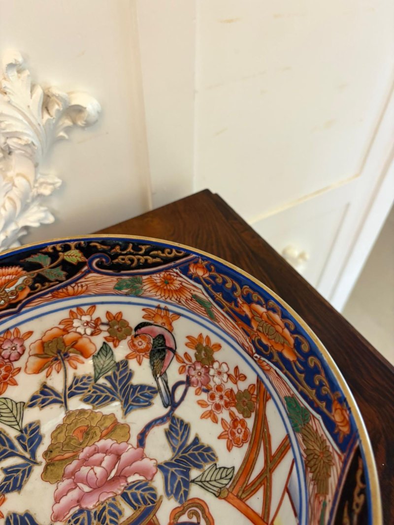 Antique Japanese Imari Porcelain Bowl Decorative Meiji Period Centrepiece - Image 5