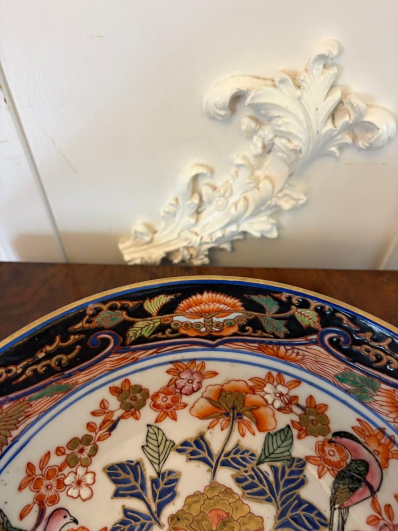 Antique Japanese Imari Porcelain Bowl Decorative Meiji Period Centrepiece - Image 10
