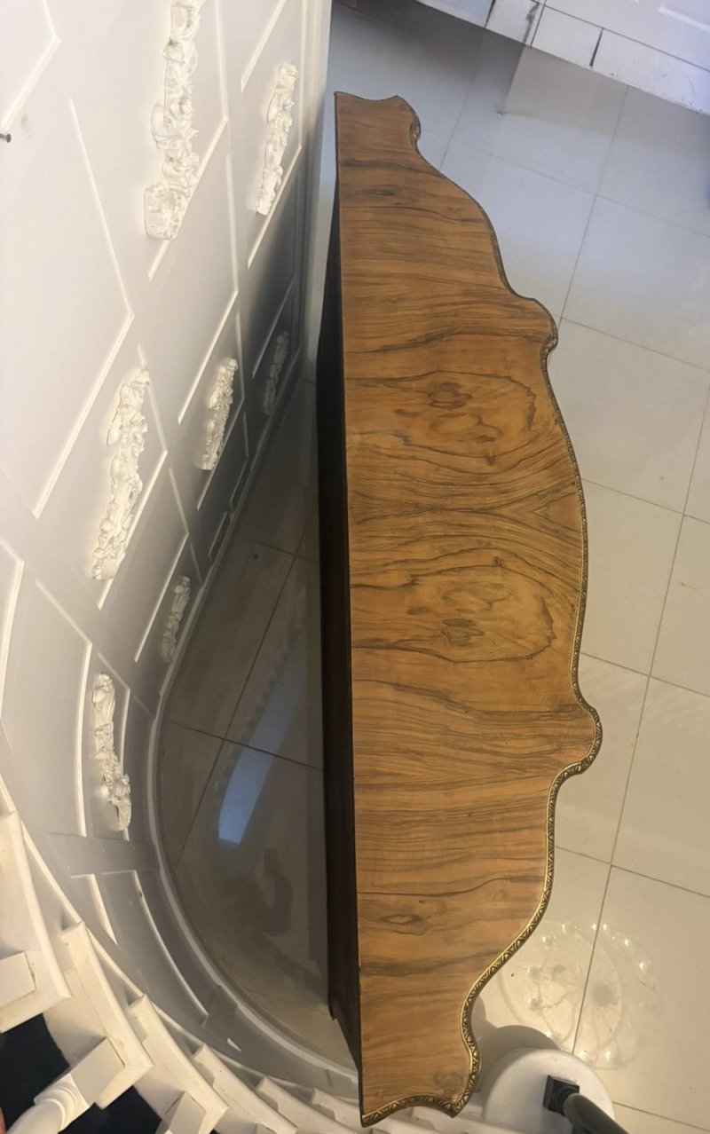 Antique Exceptional 4 Door Serpentine Marquetry Credenza Exhibition Quality - Image 11