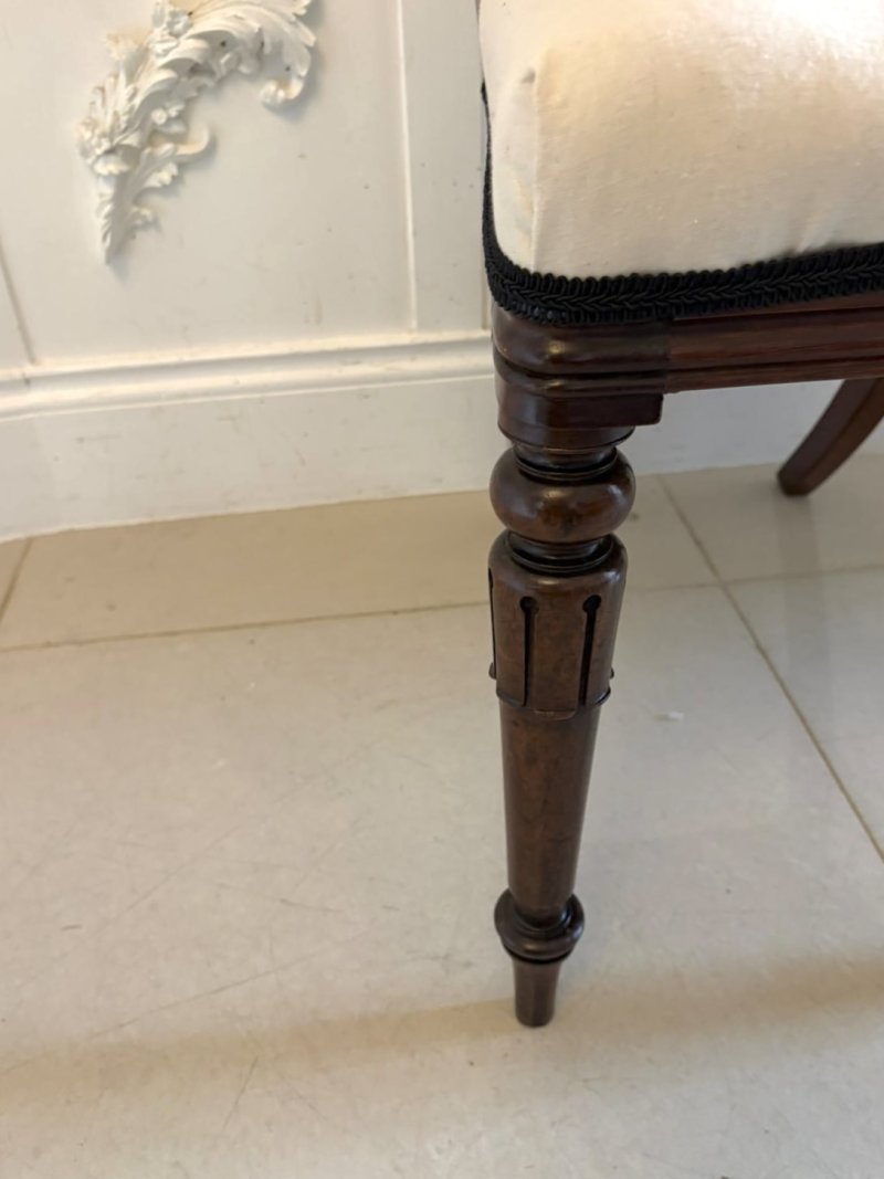 Antique Quality Set of 10 English Regency Carved Mahogany Dining Chairs - Image 14