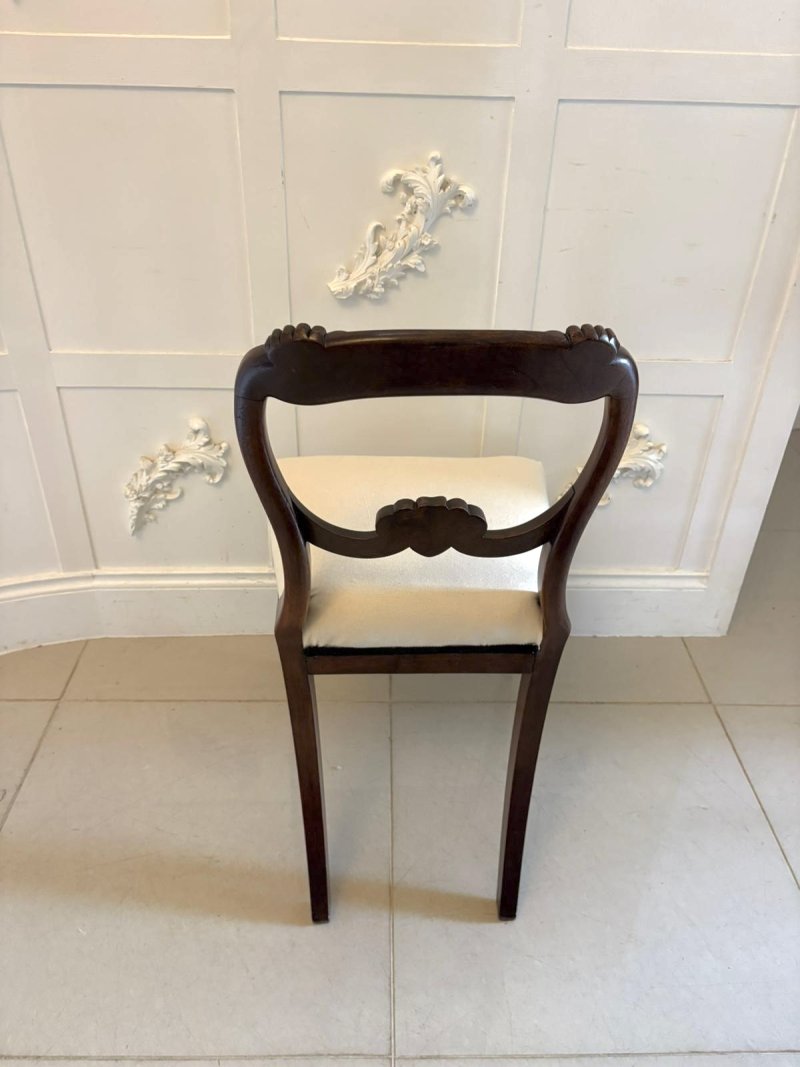 Antique Quality Set of 10 English Regency Carved Mahogany Dining Chairs - Image 7