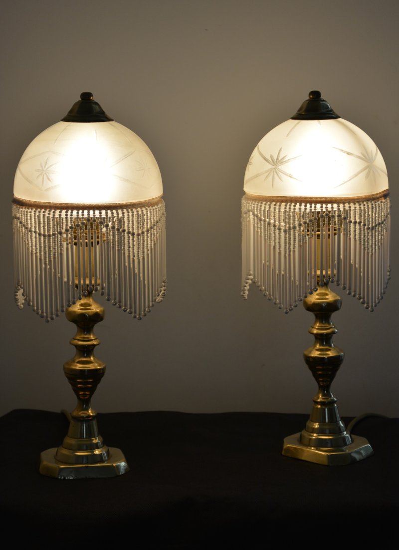 Pair of Victorian Table Lamps in Brass - Image 2