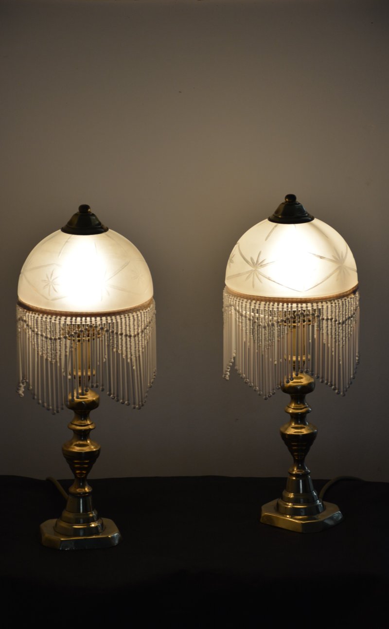 Pair of Victorian Table Lamps in Brass