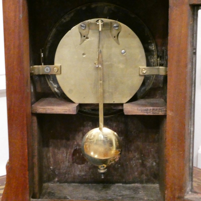 Georgian Mahogany Timepiece Library Mantel Clock by James Bush of London - Image 10