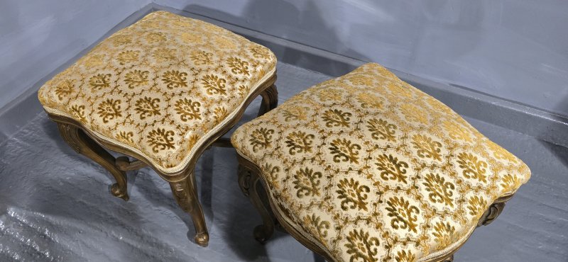Pair French Gilt Stools - Image 8