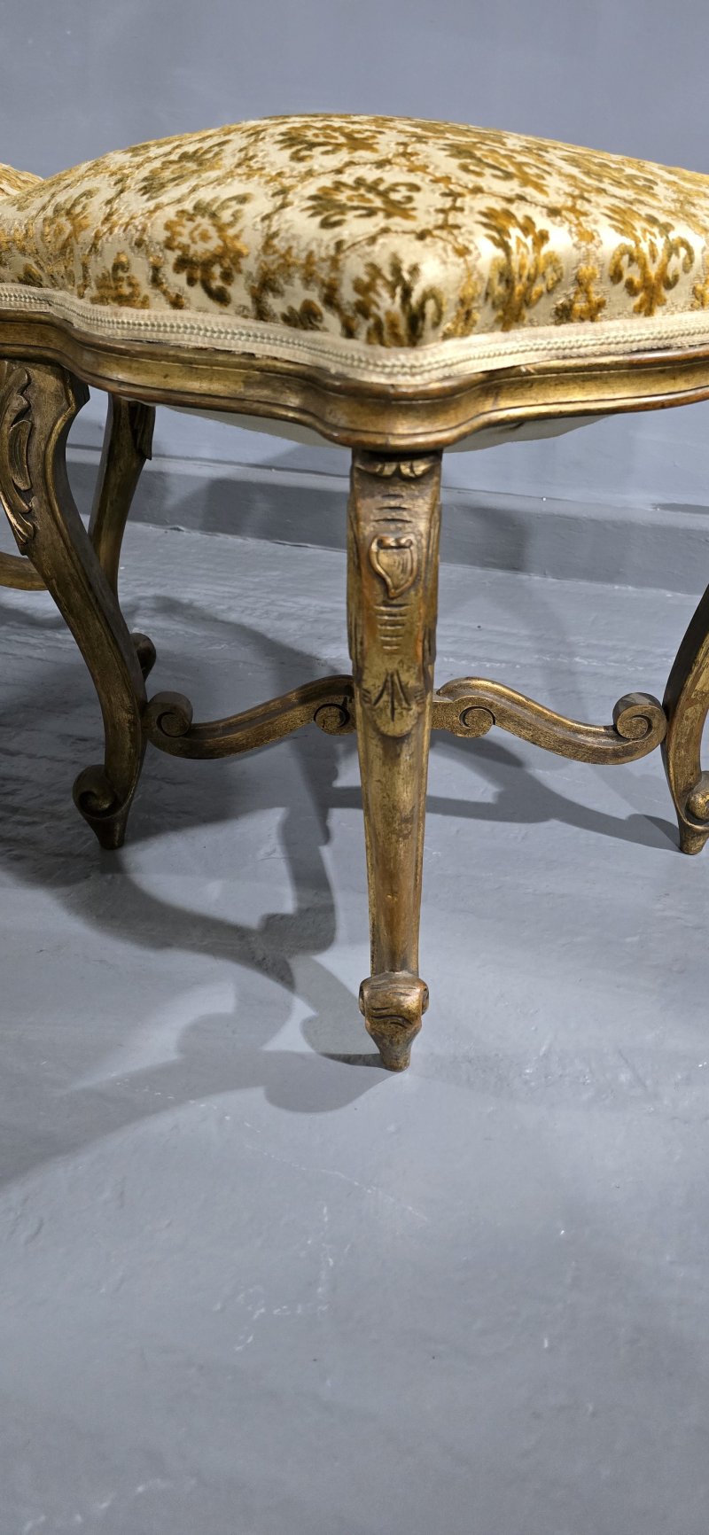 Pair French Gilt Stools - Image 4