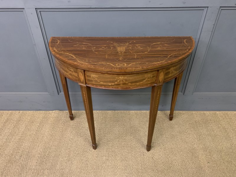 Fine Quality Inlaid Mahogany Card Table - Image 18