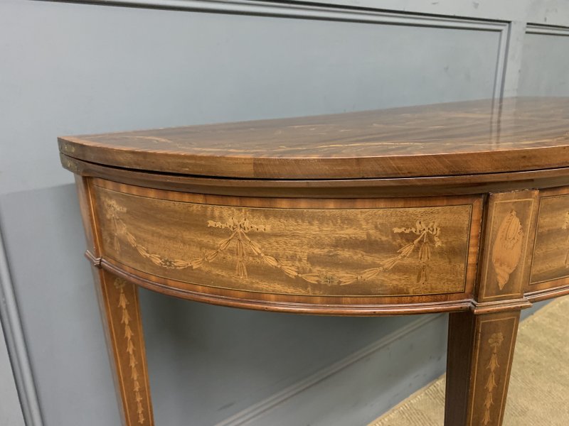 Fine Quality Inlaid Mahogany Card Table - Image 7