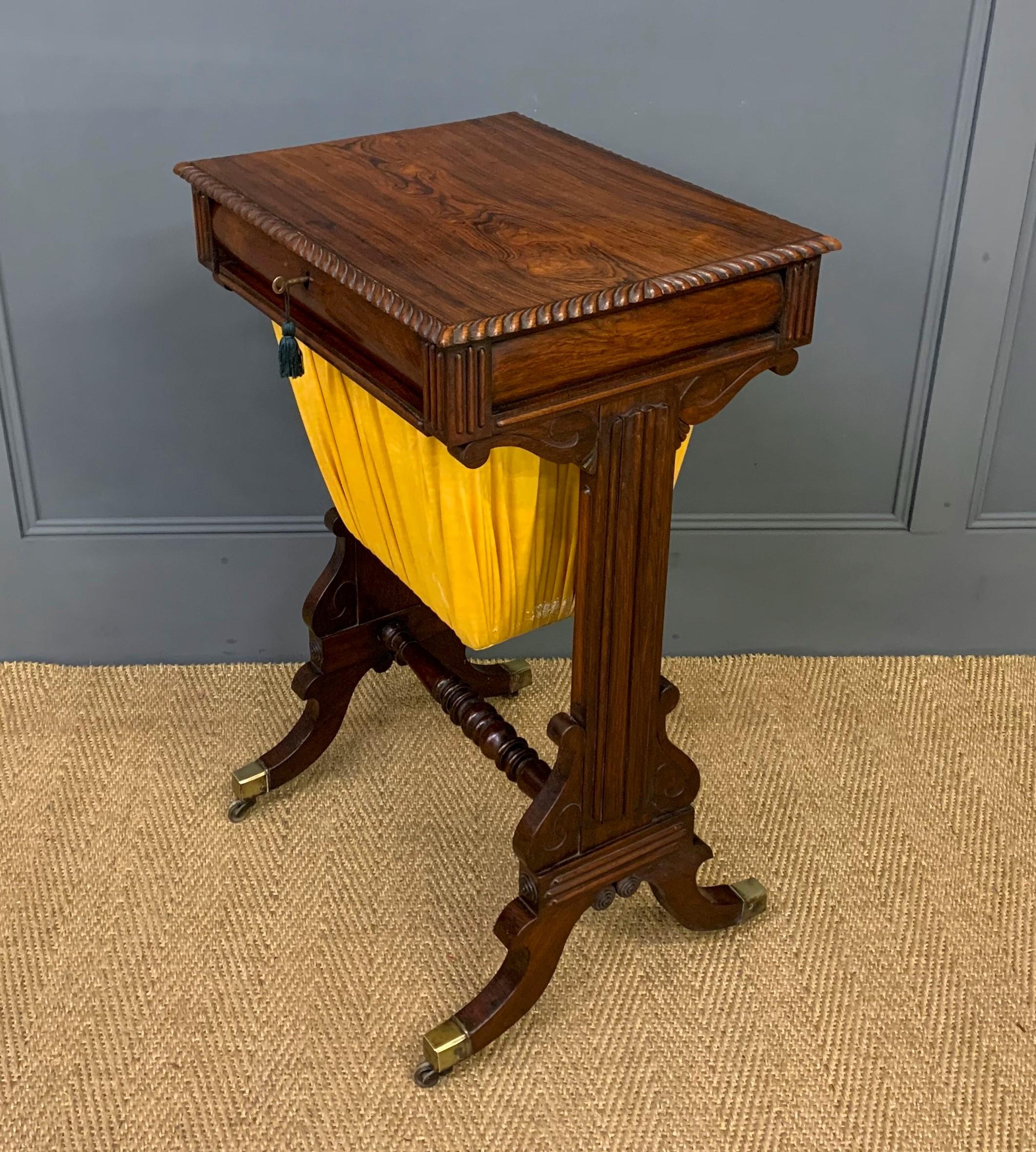 Regency Period Rosewood Work Table