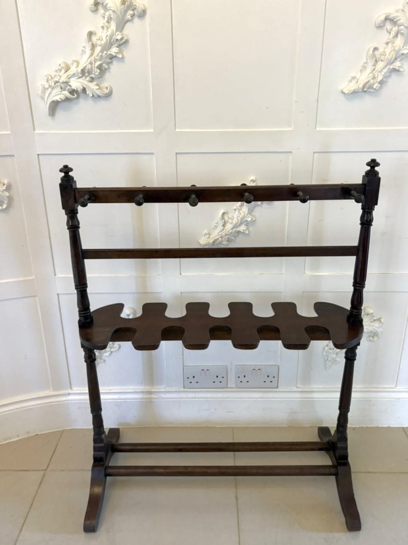 Antique Regency Mahogany Boot Rack Stand Hall Umbrella Stick Stand - Image 3