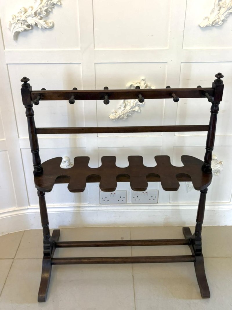 Antique Regency Mahogany Boot Rack Stand Hall Umbrella Stick Stand - Image 4