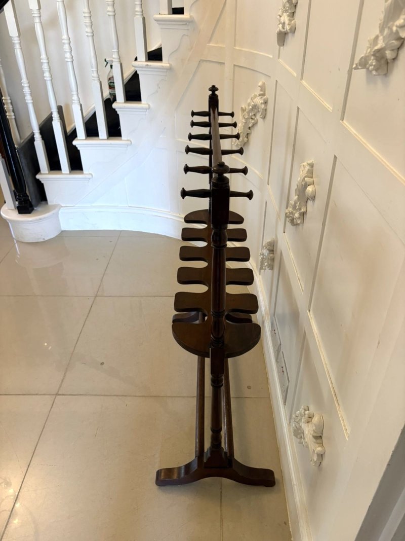 Antique Regency Mahogany Boot Rack Stand Hall Umbrella Stick Stand - Image 6