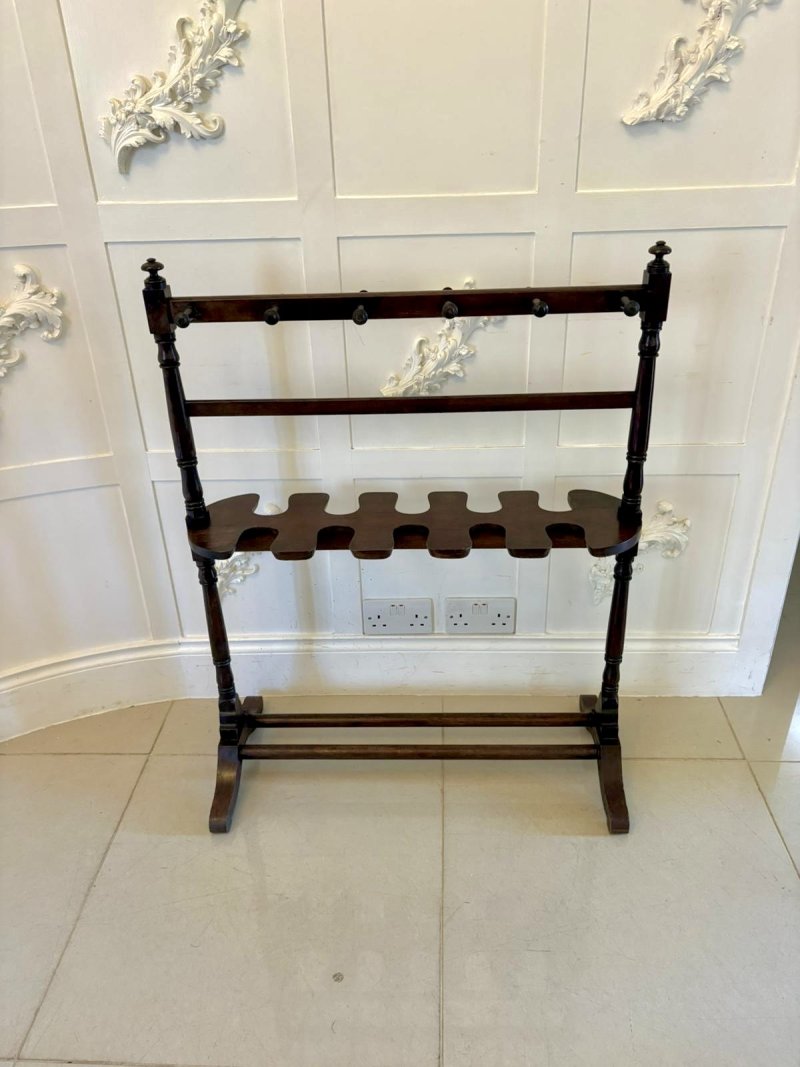 Antique Regency Mahogany Boot Rack Stand Hall Umbrella Stick Stand - Image 5