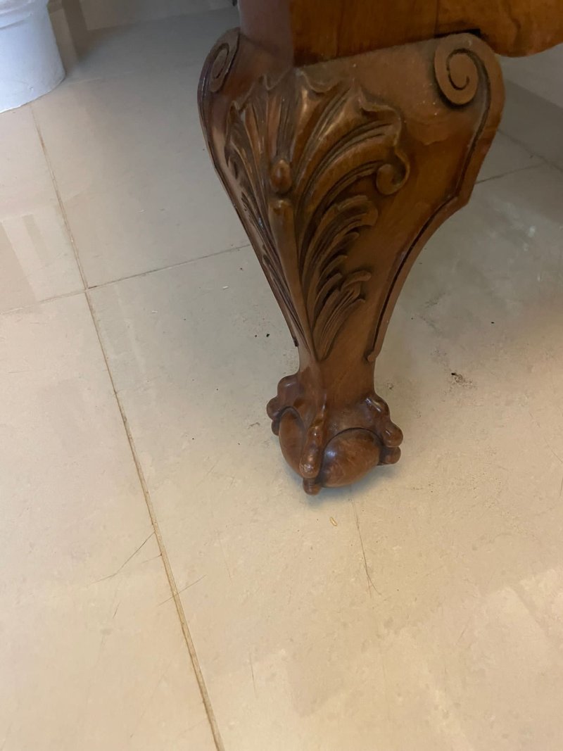 Antique Pair of Quality Carved Burr Walnut Single Beds - Image 22