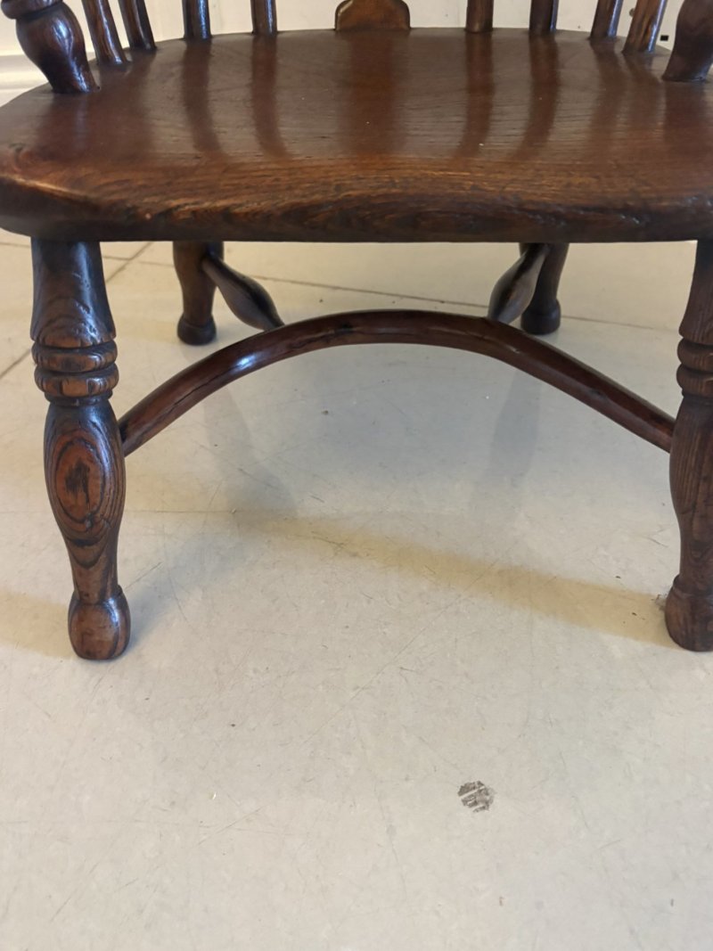 Antique Georgian Elm Child’s Windsor Armchair - Image 12