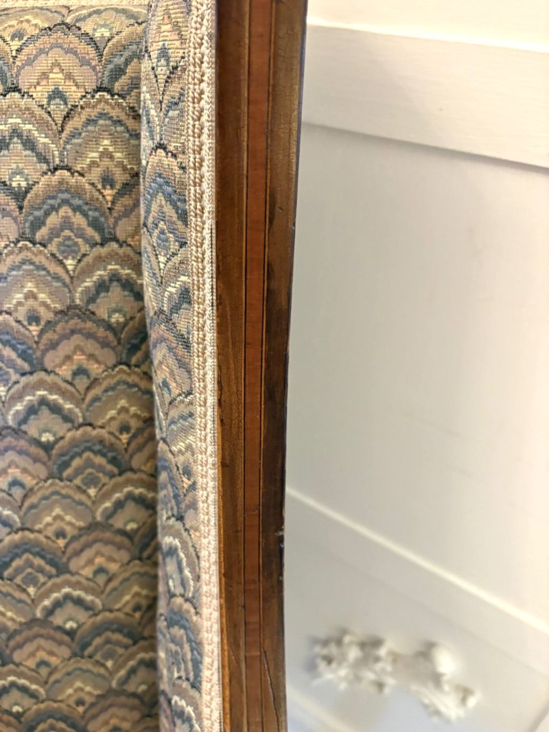 Antique Quality Edwardian Mahogany Bergère Style Wing Armchair - Image 7