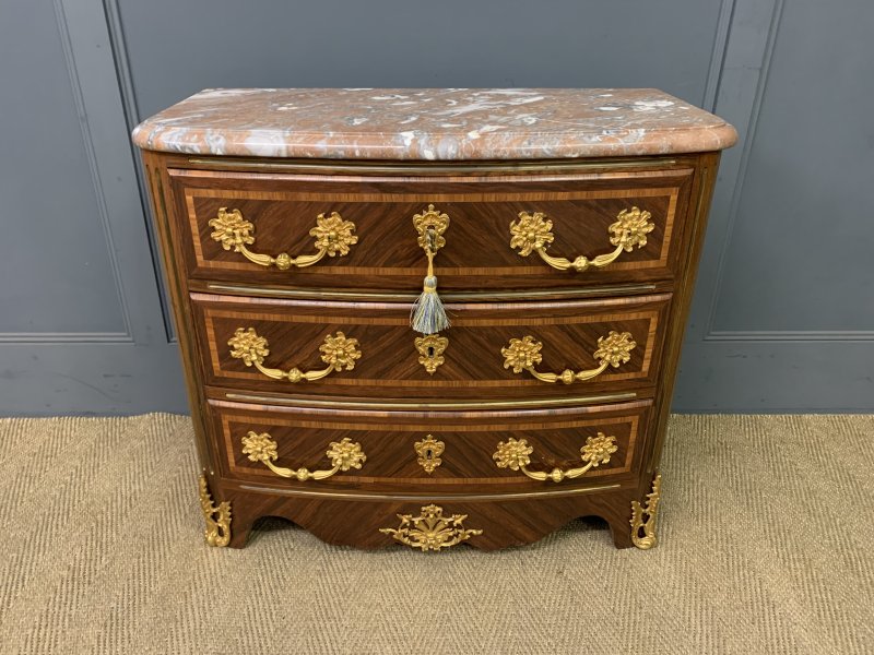 French Kingwood Marble Topped Commode