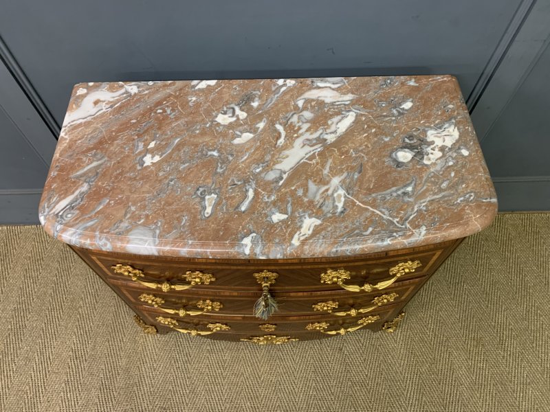 French Kingwood Marble Topped Commode - Image 11