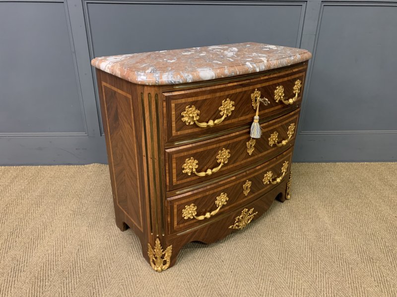 French Kingwood Marble Topped Commode - Image 7