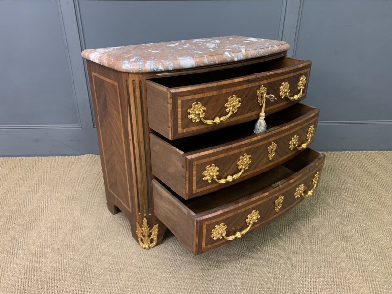 French Kingwood Marble Topped Commode - Image 10