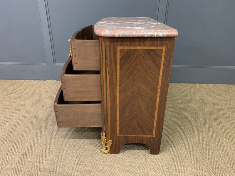 French Kingwood Marble Topped Commode - Image 4