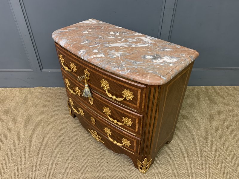 French Kingwood Marble Topped Commode - Image 8