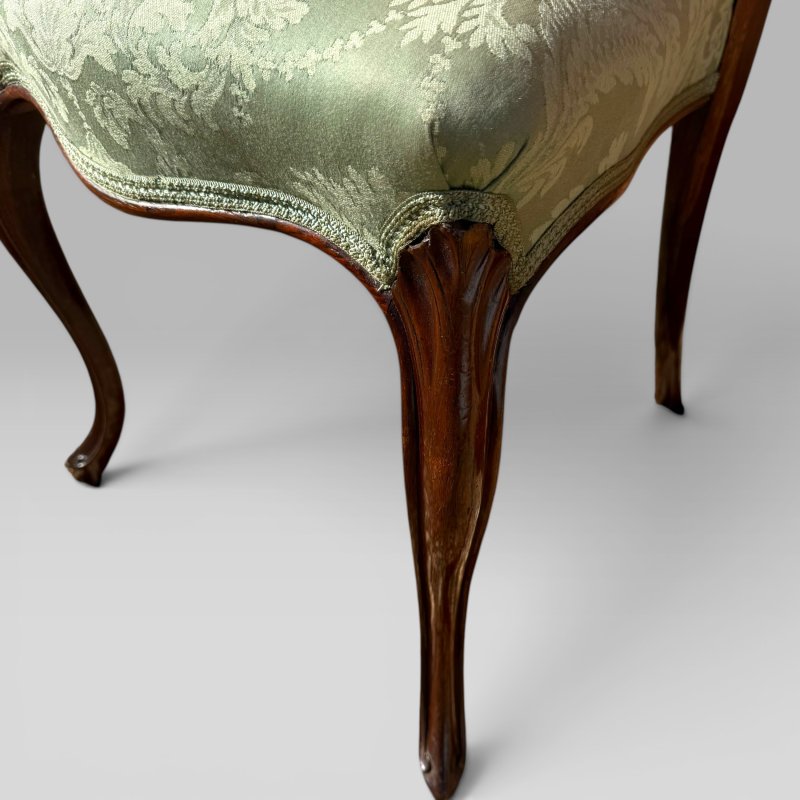 Antique Victorian Mahogany Balloon Back Dining Chairs, Set of 6 - Image 9