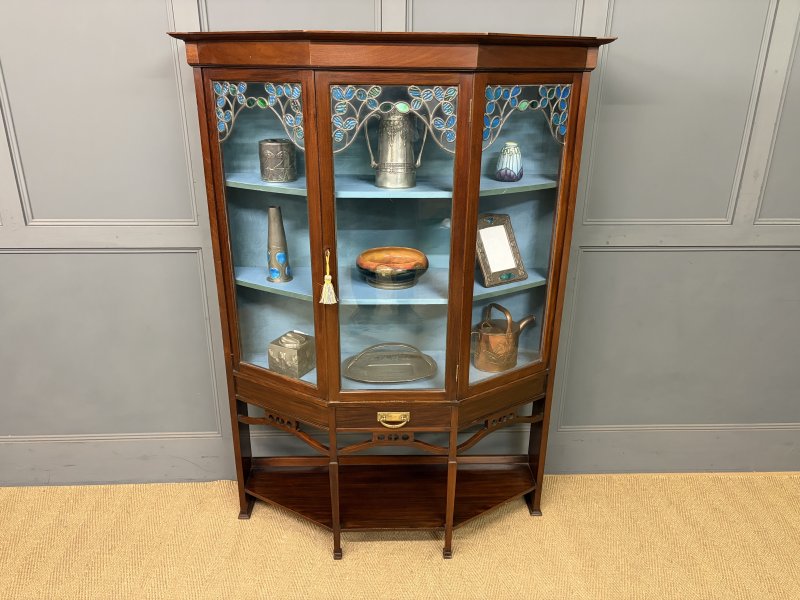 Arts and Crafts Mahogany Display Cabinet