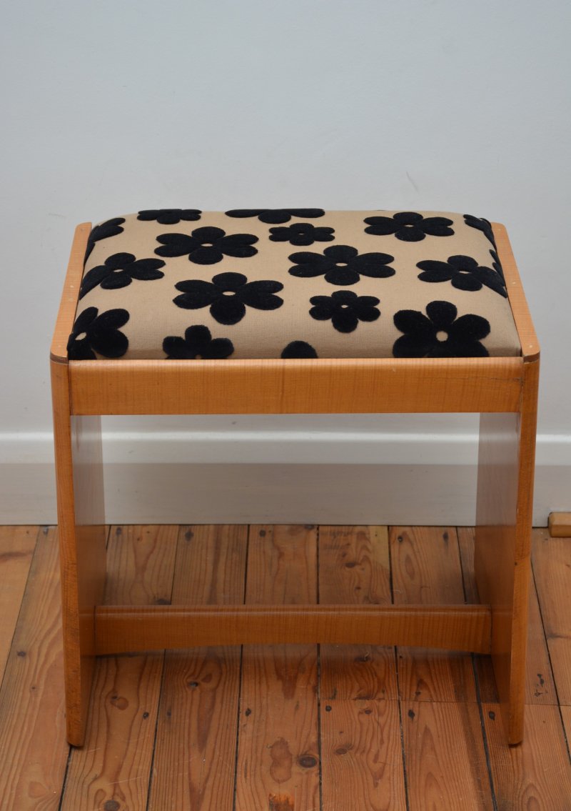 Art Deco Sycamore Dressing Table Stool - Image 3