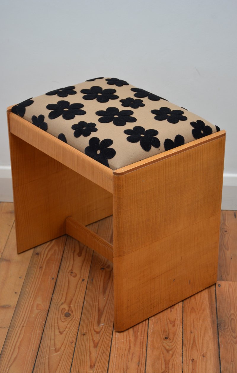 Art Deco Sycamore Dressing Table Stool - Image 2