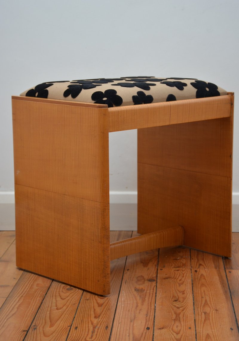 Art Deco Sycamore Dressing Table Stool - Image 4
