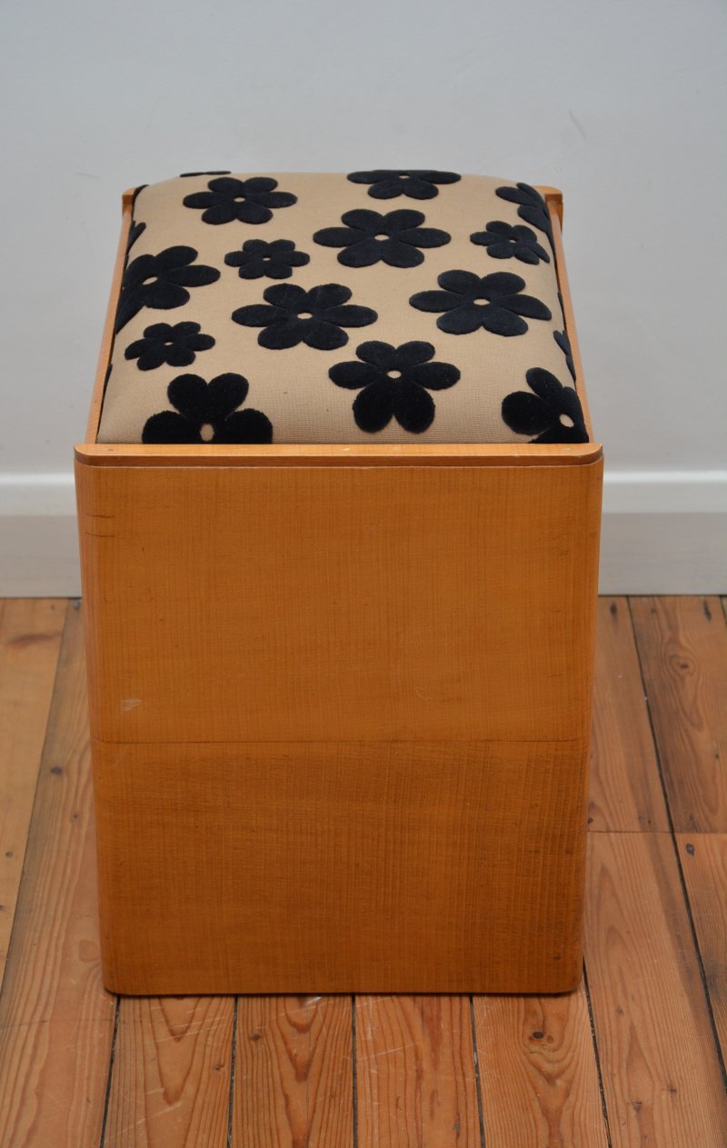 Art Deco Sycamore Dressing Table Stool - Image 5