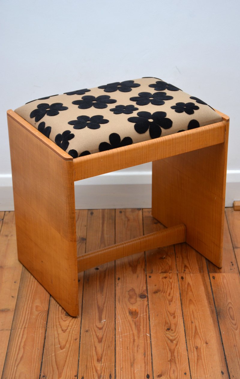 Art Deco Sycamore Dressing Table Stool - Image 8