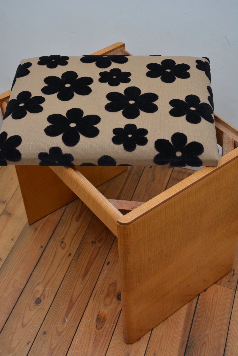 Art Deco Sycamore Dressing Table Stool - Image 13
