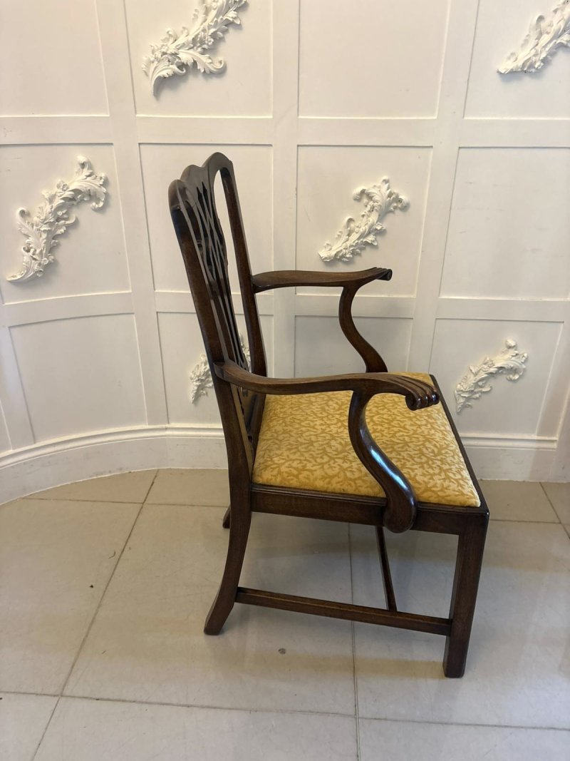 Antique Victorian Mahogany Dining Chairs Set of Eight 6 Singles 2 Carvers English - Image 7