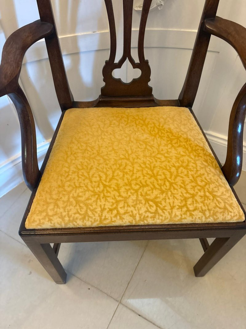 Antique Victorian Mahogany Dining Chairs Set of Eight 6 Singles 2 Carvers English - Image 14