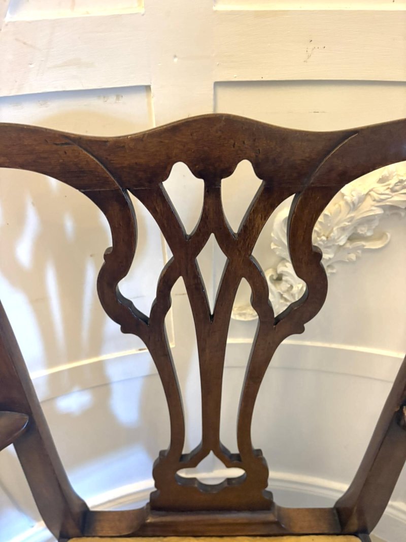 Antique Victorian Mahogany Dining Chairs Set of Eight 6 Singles 2 Carvers English - Image 17