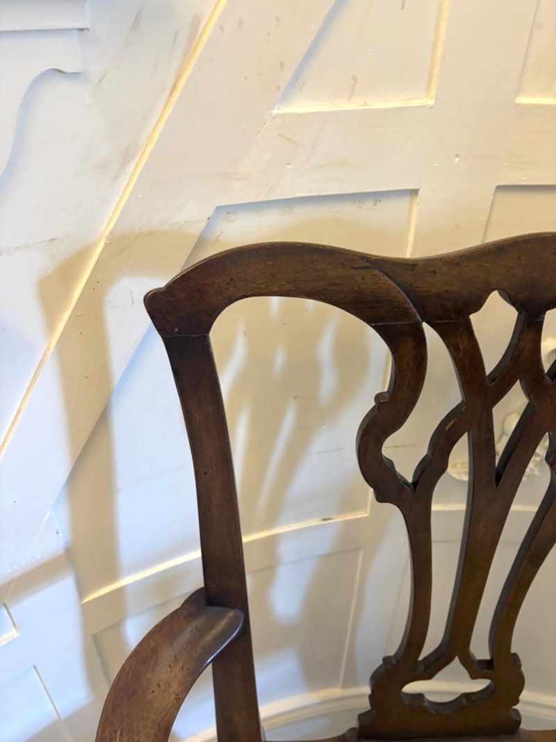 Antique Victorian Mahogany Dining Chairs Set of Eight 6 Singles 2 Carvers English - Image 20