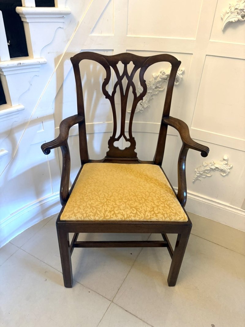 Antique Victorian Mahogany Dining Chairs Set of Eight 6 Singles 2 Carvers English - Image 9