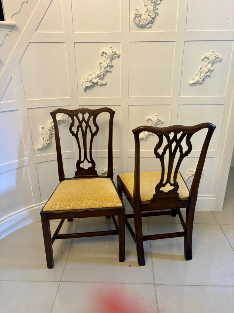 Antique Victorian Mahogany Dining Chairs Set of Eight 6 Singles 2 Carvers English - Image 6