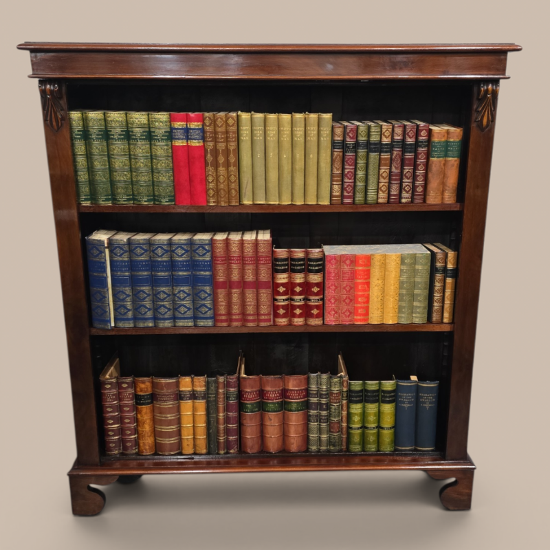 Victorian Mahogany Open Adjustable Library Bookcase