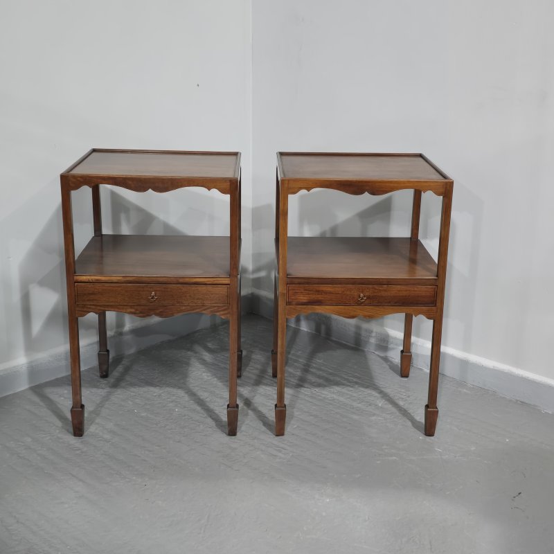 Pair Georgian Bedside Lamp Tables