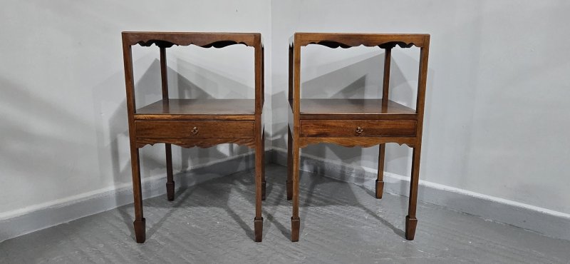 Pair Georgian Bedside Lamp Tables - Image 3